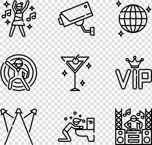 Disco Vector Discotheque   Disco Icons  HD Png DownloadTransparent PNG