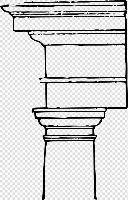 Tuscan Order Clip Arts   Tuscan Capital Line Art  HD Png DownloadTransparent PNG