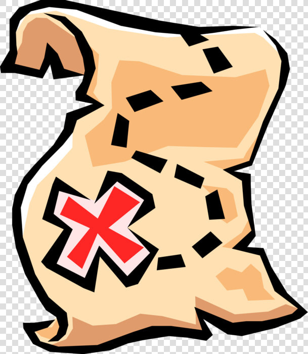 Vector Illustration Of Treasure Map With X Marking   Treasure Map With X  HD Png DownloadTransparent PNG