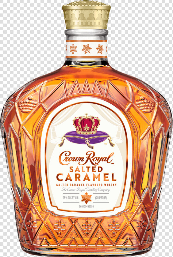 Beverage distilled Beverage bottle canadian Whisky blended   Salted Caramel Crown Royal  HD Png DownloadTransparent PNG