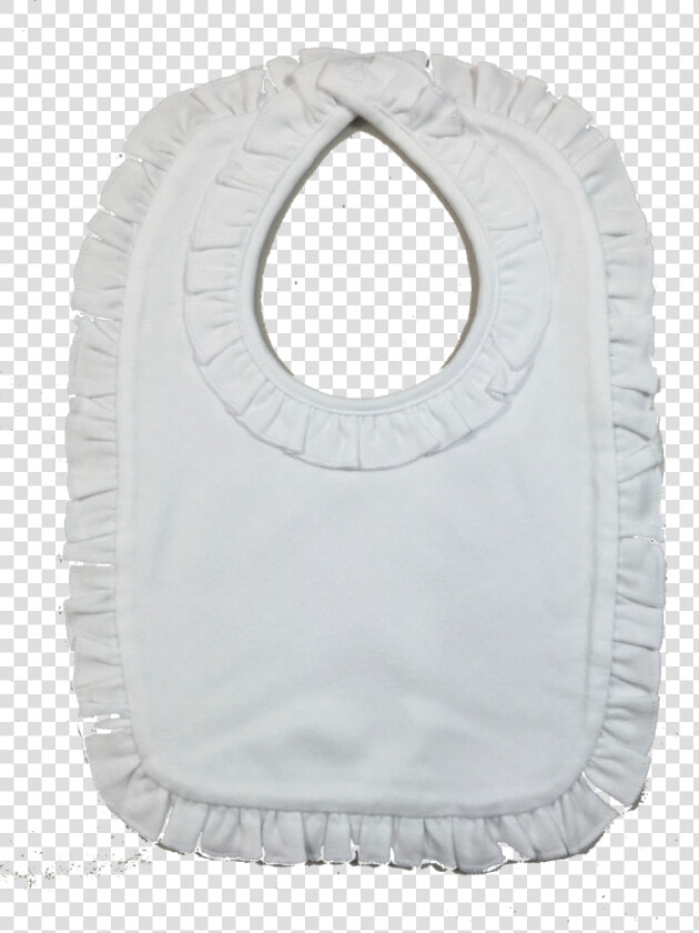 White Ruffle Baby Bib  HD Png DownloadTransparent PNG