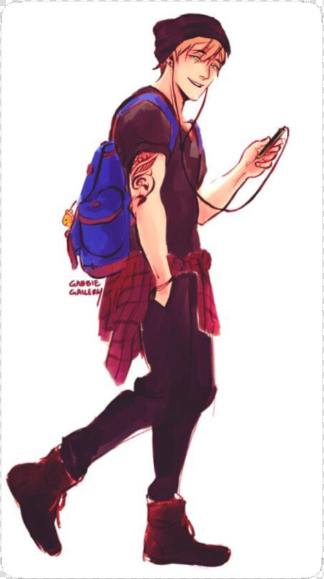  guy  man  walking  headphones   Dark Makoto Tachibana Fanart  HD Png DownloadTransparent PNG