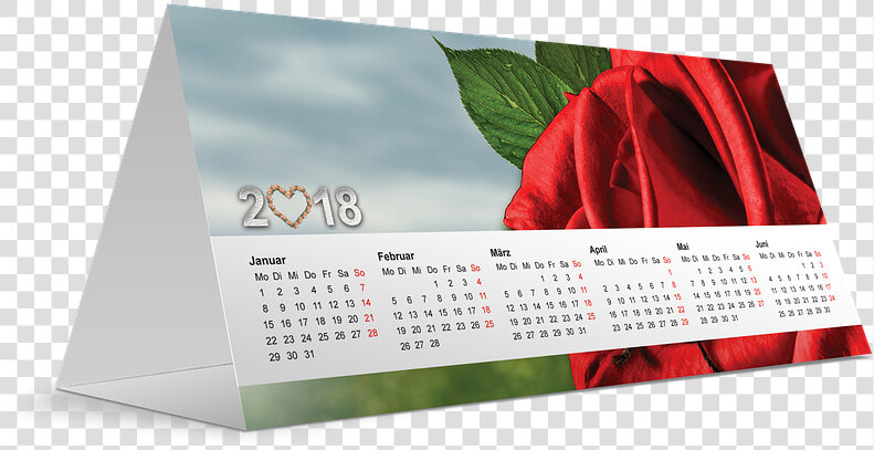 Calendar  2018  New Year  Rose  Heart  New Year S Day   Calendar  HD Png DownloadTransparent PNG