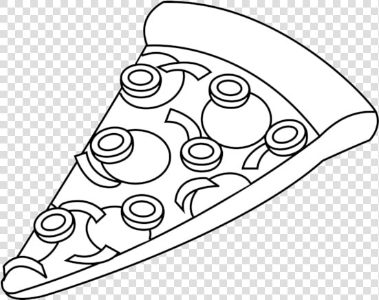 Pizza Clipart Black And White Slice Transparent Png   Slice Of Pizza Clipart Black And White  Png DownloadTransparent PNG