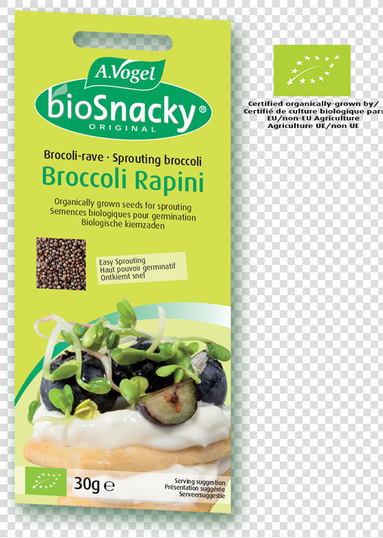 Biosnacky® Broccoli Rapini Sprouting Seeds   Vogel Bio Snacky Broccoli  HD Png DownloadTransparent PNG