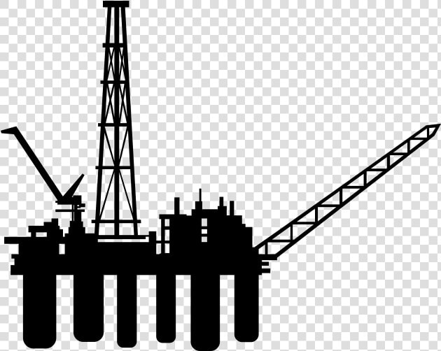 Mining And Oil Production   Oil Rig Silhouette Free  HD Png DownloadTransparent PNG