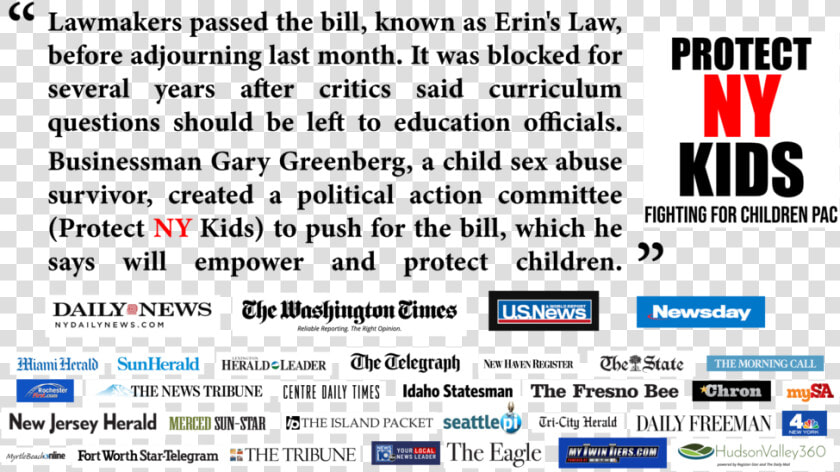 Protect Ny Kids Ap News Quote Outlets   Washington Times  HD Png DownloadTransparent PNG