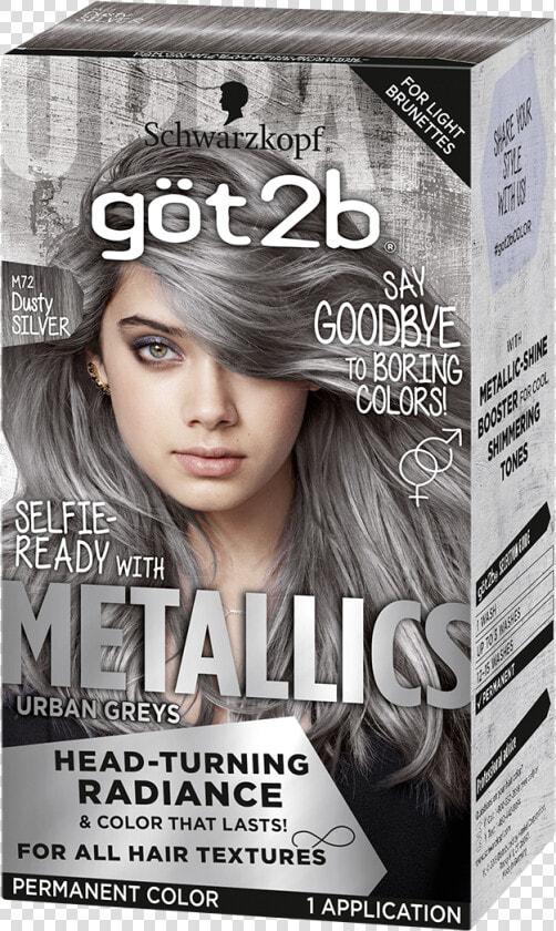 Us G2b Metallics Le Pd 72   Got2b Metallic Hair Dye  HD Png DownloadTransparent PNG