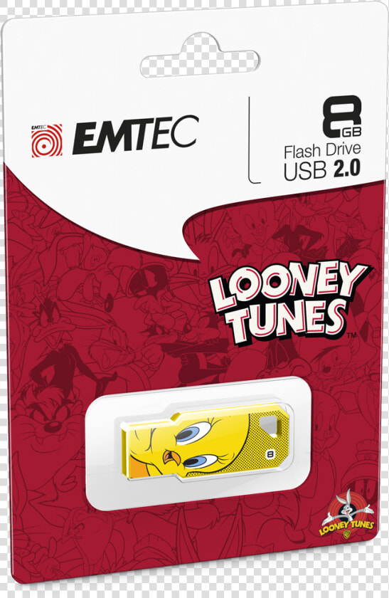 M750 Looney Toons Tweety 8gb 1p Cardboard   Usb Stick  HD Png DownloadTransparent PNG