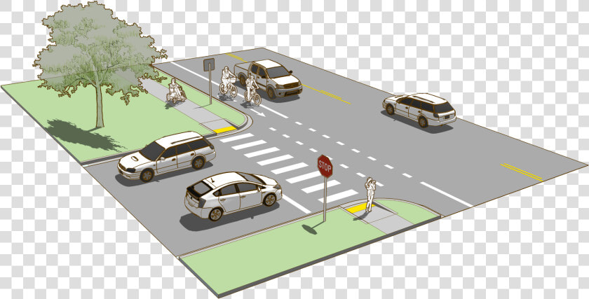 Separated Bike Lane Design  HD Png DownloadTransparent PNG