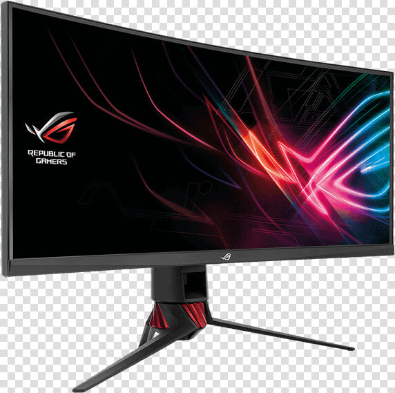 Gaming Monitor Png   Asus 35 Rog Strix Xg35vq  Transparent PngTransparent PNG