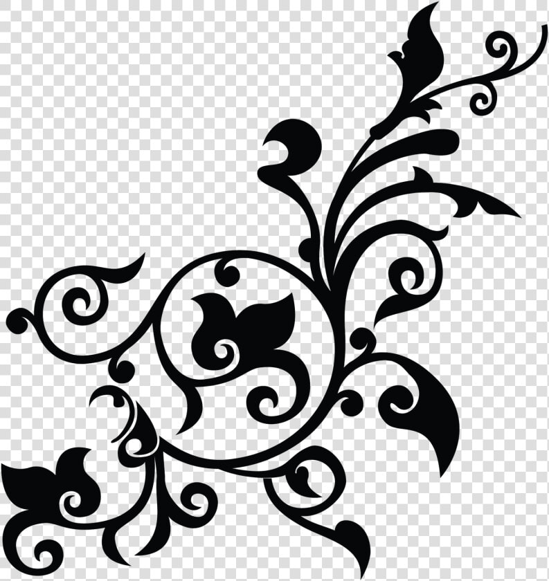 Gambar Bunga Floral Pattern Transparent Png Download   Floral Png Black And White  Png DownloadTransparent PNG