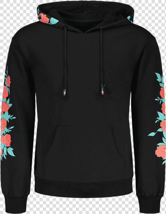 Trendy Pullover Floral Print Hoodie   Pullover Floral Print Hoodie  HD Png DownloadTransparent PNG