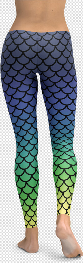 Mermaid Scales Leggings Yoga Pants  Blue Green Yellow   Yoga Mermaid Leggings  HD Png DownloadTransparent PNG