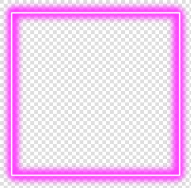 Square Neon Frame  u Can Use My Other Sticker From   Parallel  HD Png DownloadTransparent PNG