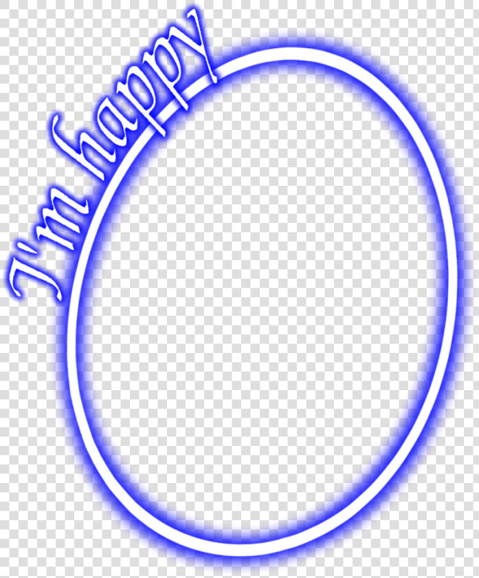  neon  glow  round  blue  happy  frame  border  freetoedit   Circle  HD Png DownloadTransparent PNG