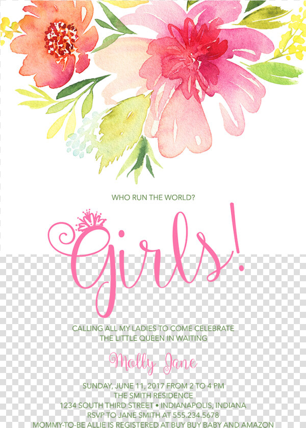 Invitation Wording To Welcome The Wee One   Baby Shower Invitation Wording For Girl  HD Png DownloadTransparent PNG