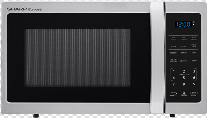 Sharp 0 9 Cu Ft 900 Watt Countertop Microwave Stainless  HD Png DownloadTransparent PNG