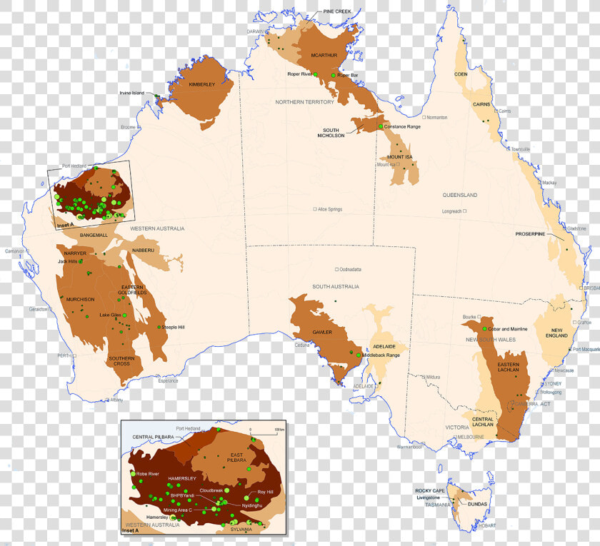 Iron Ore In Australia Map  HD Png DownloadTransparent PNG