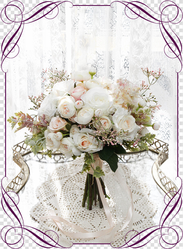 A Gorgeous Silk Artificial Bridesmaid Bouquet Posy    Bridesmaids Rose Gold Bouquet  HD Png DownloadTransparent PNG