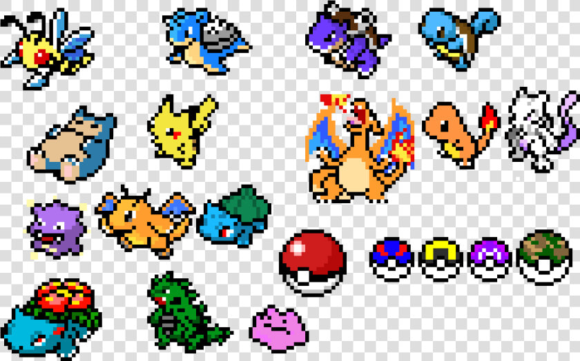 Pokemon Gen 1 Pixel Art  HD Png DownloadTransparent PNG