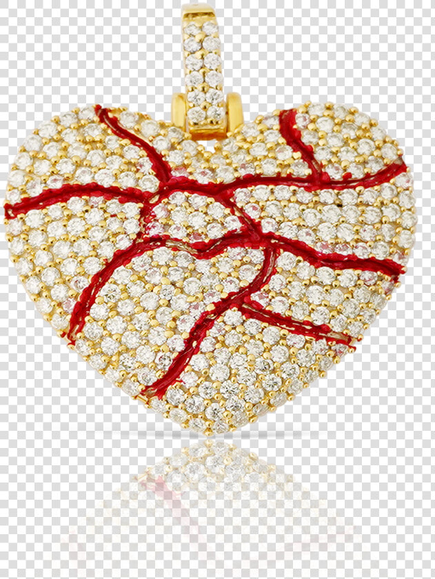 10k Yellow Gold Diamonds Broken Heart Pendant   Broken Heart Pendant  HD Png DownloadTransparent PNG