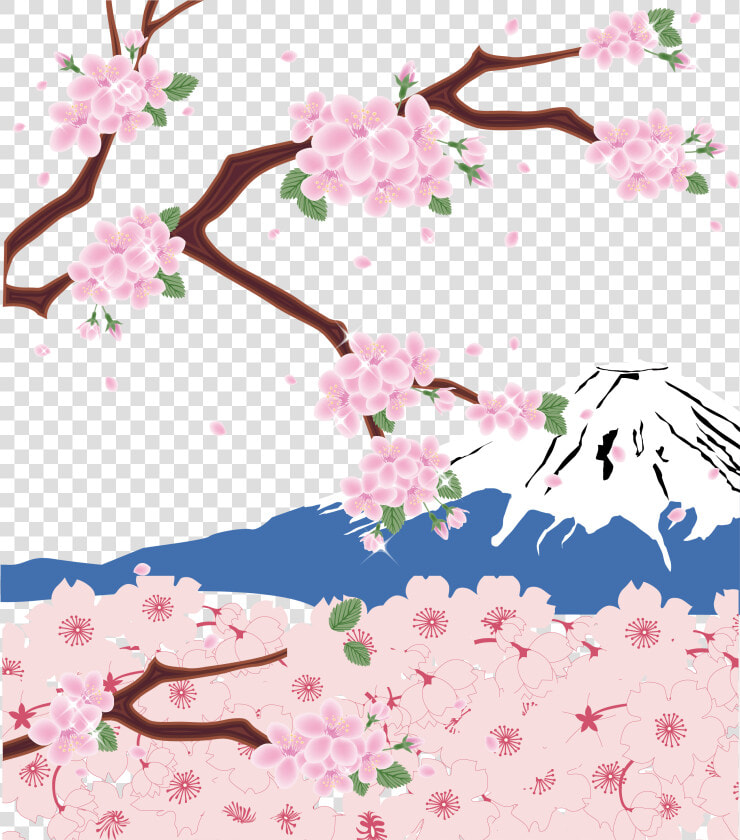 Mount Fuji Cherry Blossom Clipart   Cherry Blossom Png Transparent  Png DownloadTransparent PNG