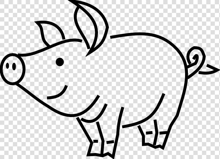 Pig Clipart   Black And White Pig Clipart  HD Png DownloadTransparent PNG