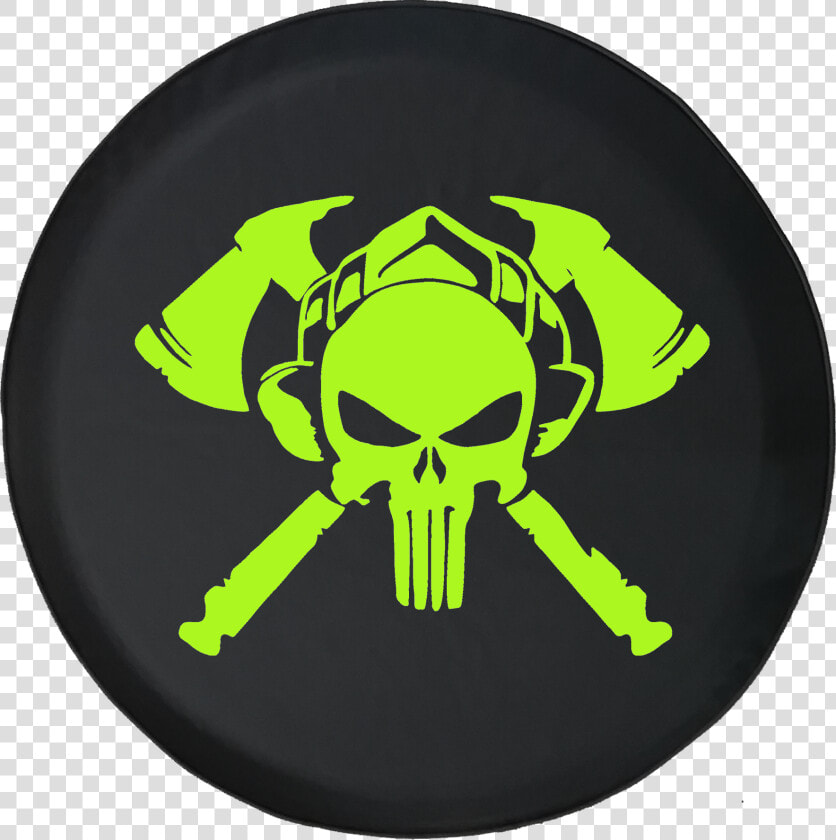 Fire Department Punisher Skull Shield Helmet With Crossed   Firefighter Decal  HD Png DownloadTransparent PNG