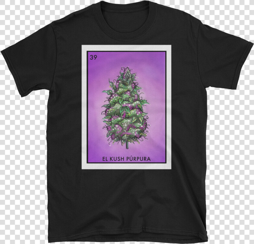 El Kush Purpura Mockup Front Flat Black   T shirt  HD Png DownloadTransparent PNG