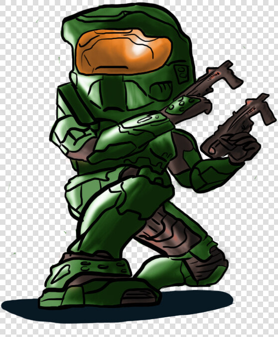 Chibi Master Chief Cartoon Clipart   Cartoon Halo Game Png  Transparent PngTransparent PNG