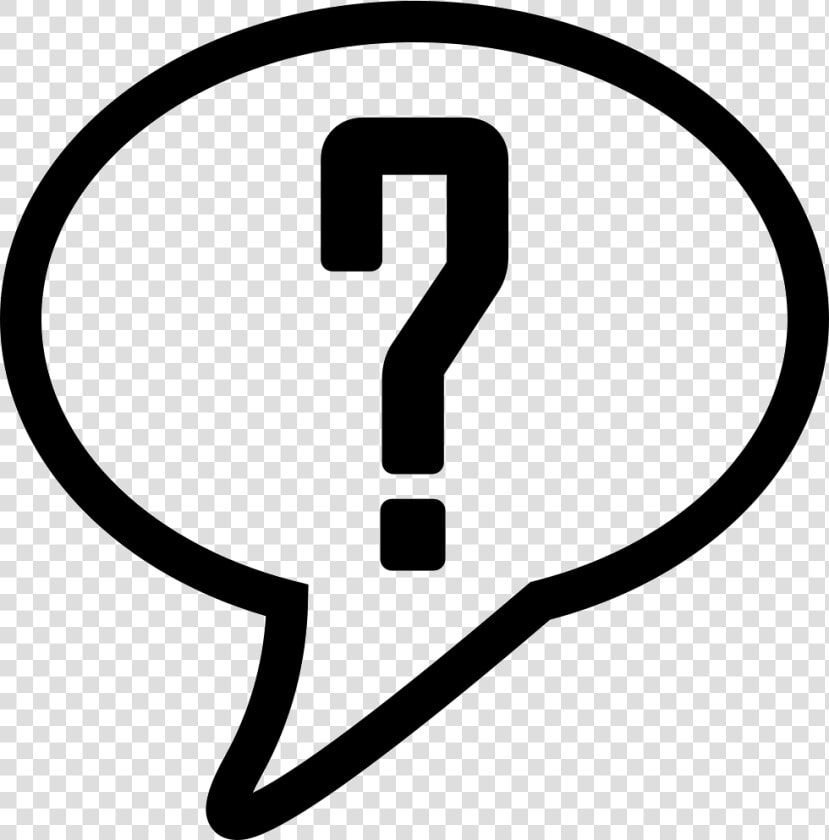 Speech Balloon Outline With Question Mark   Question Mark Balloon Icon Png  Transparent PngTransparent PNG