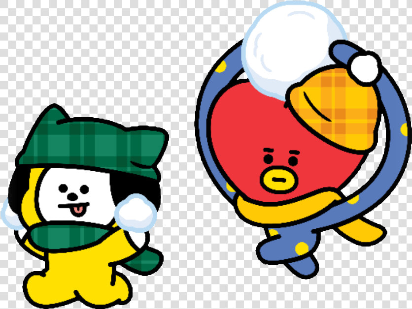  bt21  tata  chimmy  winter   Bt21 Colaboracion Con Bershka  HD Png DownloadTransparent PNG