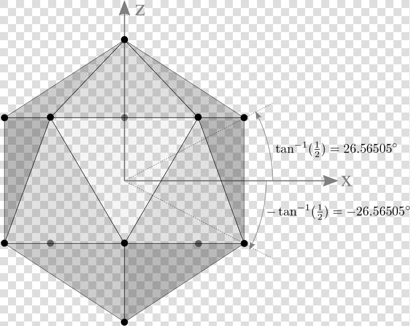 Side View Of Icosahedron   Triangle  HD Png DownloadTransparent PNG