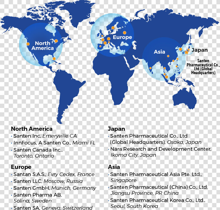 World Map Showing Global Ophthalmic Operations In Over   World Map Clipart  HD Png DownloadTransparent PNG