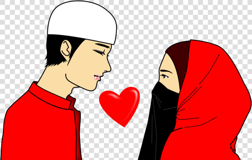 Unduh 80 Gambar Animasi Muslimah Dengan Kata Mutiara   Husband Wife Love Cartoon  HD Png DownloadTransparent PNG