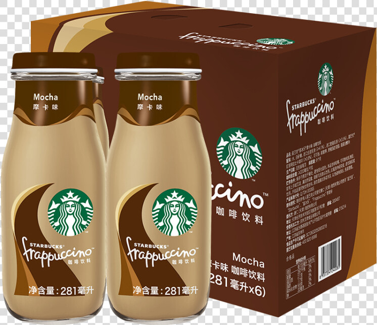 Starbucks Frappuccino By Carton 281ml 6 Mocha   Starbucks Bottled Drinks Caffeine Png  Transparent PngTransparent PNG