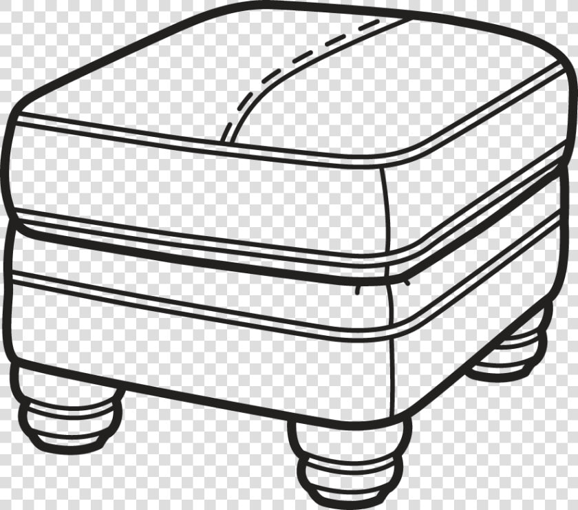 N7790 08   Footstool Clipart Black And White  HD Png DownloadTransparent PNG