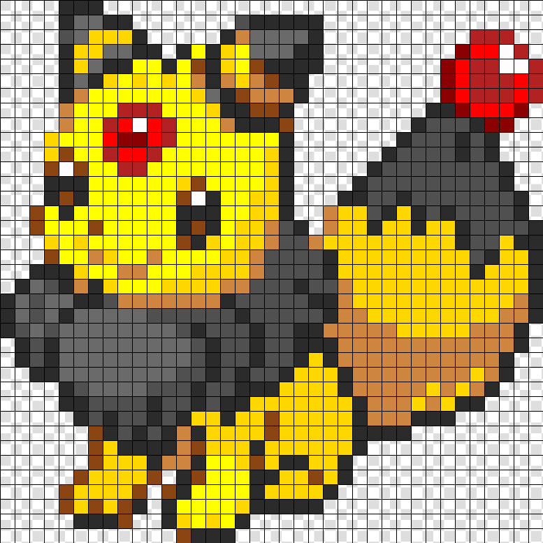 Eevee And Ampharos Fusion Perler Bead Pattern   Bead  HD Png DownloadTransparent PNG