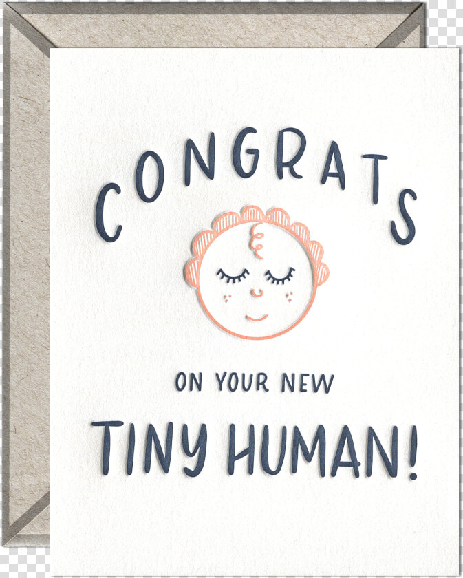 Tiny Human Congrats Letterpress Greeting Card With   Illustration  HD Png DownloadTransparent PNG