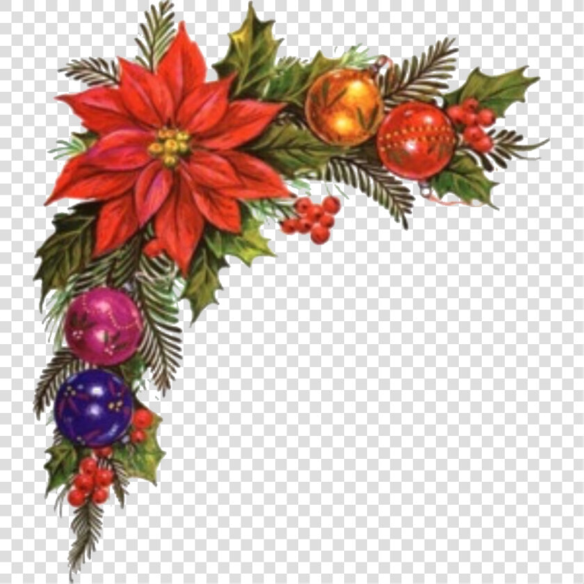 Christmas Corner Decorations Png   Christmas Garland Border Clip Art  Transparent PngTransparent PNG