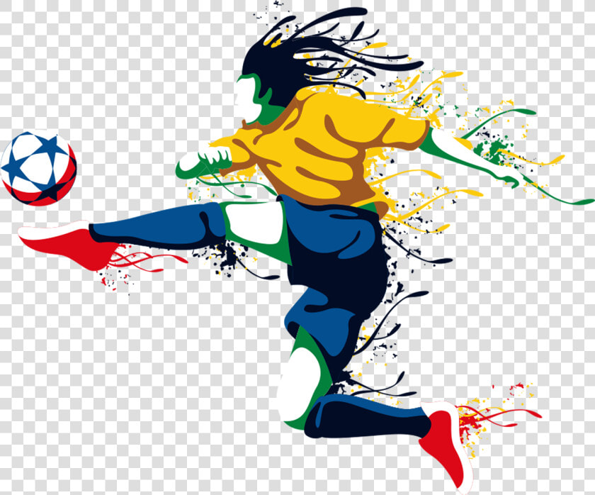 Hand Drawn Cartoon Kicking Soccer Character Decoration   Practice Like A Devil Play Like An Angel  HD Png DownloadTransparent PNG