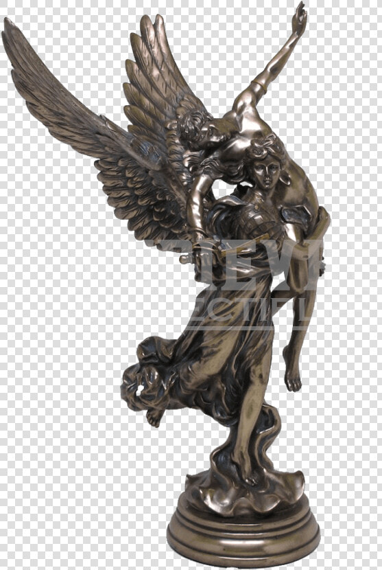 Winged Fame Statue   Greek God Bronze Statues  HD Png DownloadTransparent PNG