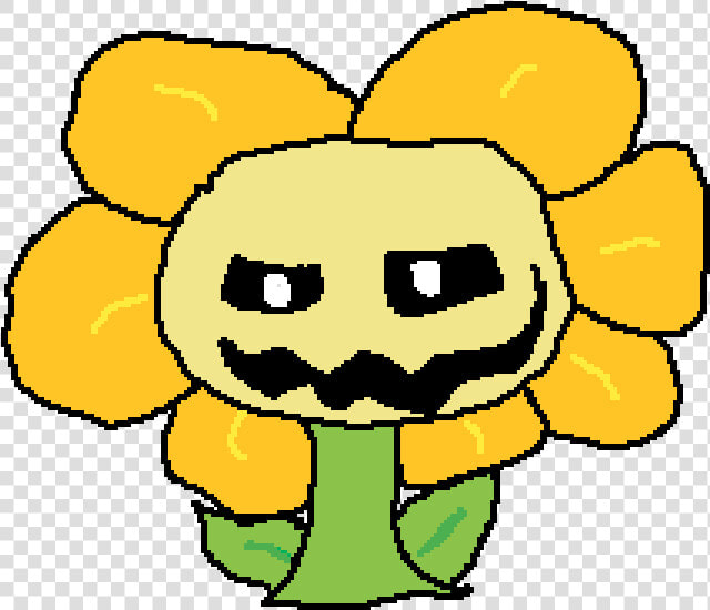 Flowey Doing Creepy Face   Flowey Creepy Face Sprite  HD Png DownloadTransparent PNG