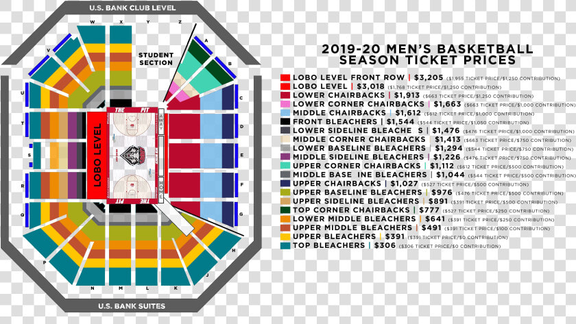 Mbb Season Tickets   Lobo Tickets Dreamstyle Arena Seating Chart  HD Png DownloadTransparent PNG