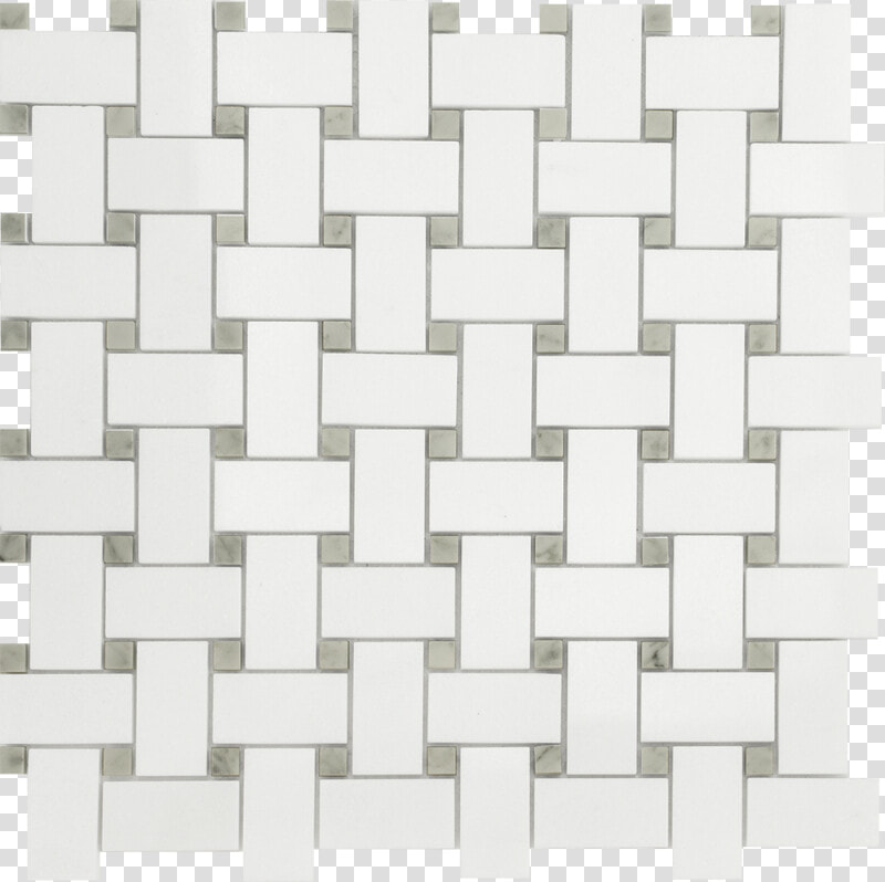 Thassos Basketweave Mosaics Stone Tile   Basketweave Tile  HD Png DownloadTransparent PNG