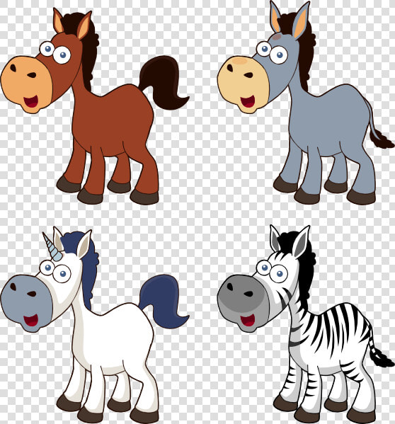 Cartoon Horses Svg Clip Arts   Horse Cartoon Vector Free  HD Png DownloadTransparent PNG