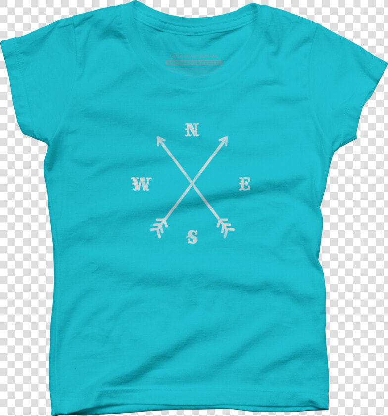 Hipster Crossed Arrows Compass Nsew Girls T Shirt   Active Shirt  HD Png DownloadTransparent PNG