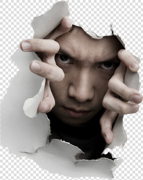  creepy  hole  weird  random  guy  awkward  person   Man With Scary Look From Cracked Wall  HD Png DownloadTransparent PNG