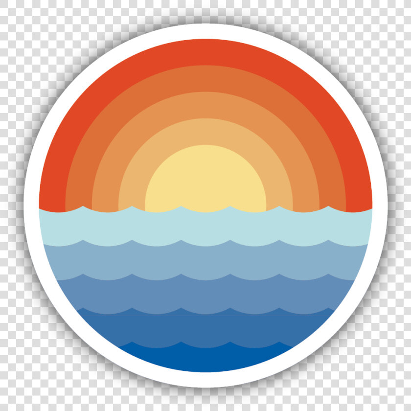 Sunrise Waves Sticker   Waves Sticker  HD Png DownloadTransparent PNG